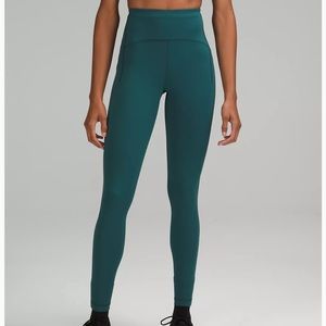Lululemon teal leggings with pockets